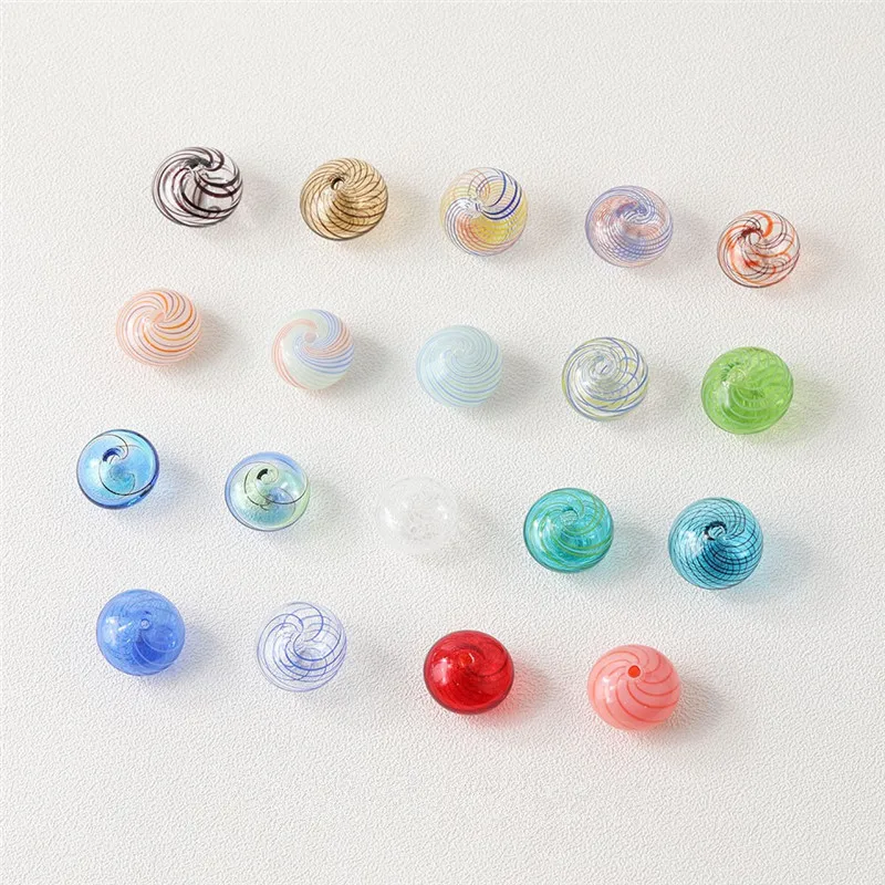 Min order 20pcs/lot color stripe print geometry oblate shape Straight hole glass beads diy jewelry earring/garment accessory