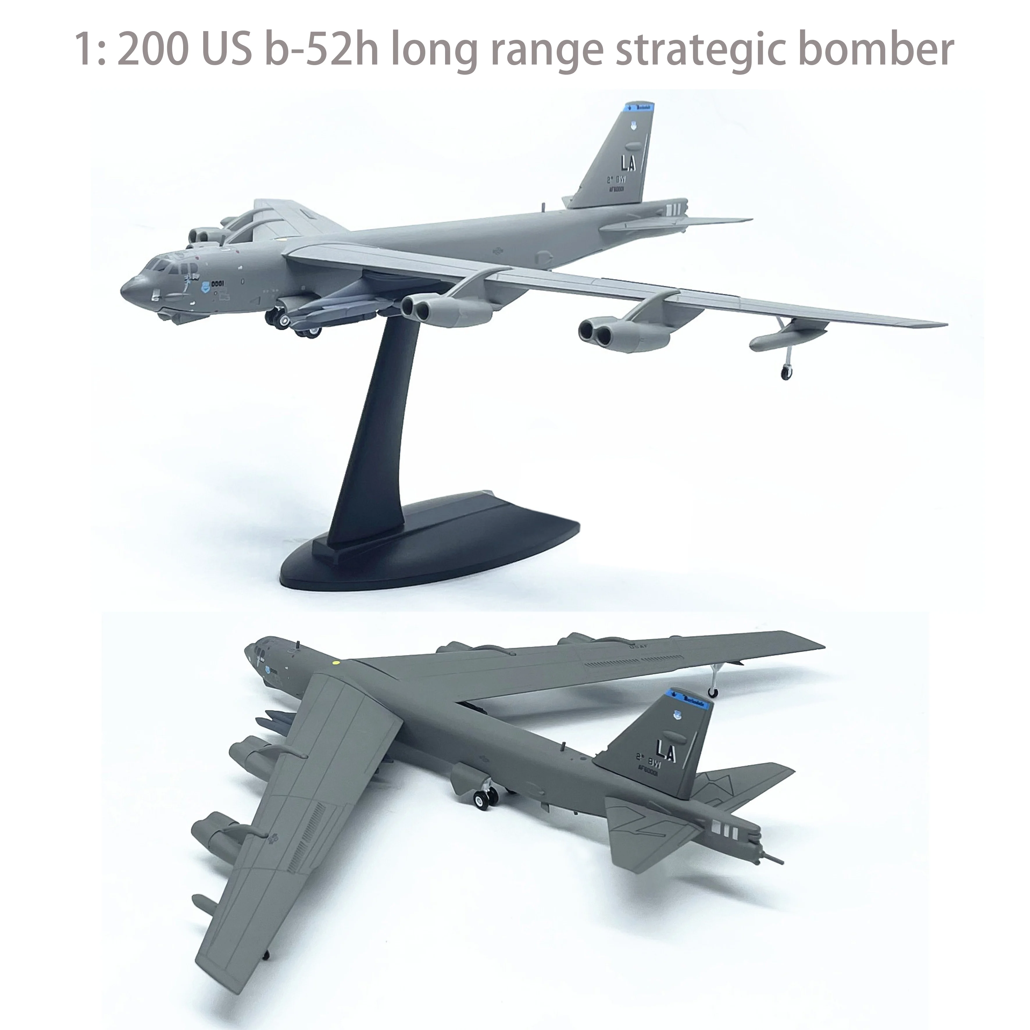 1: 200 US B-52H B52 Modèle de bombardier stratégique à longue portée Semi produits finis en alliage