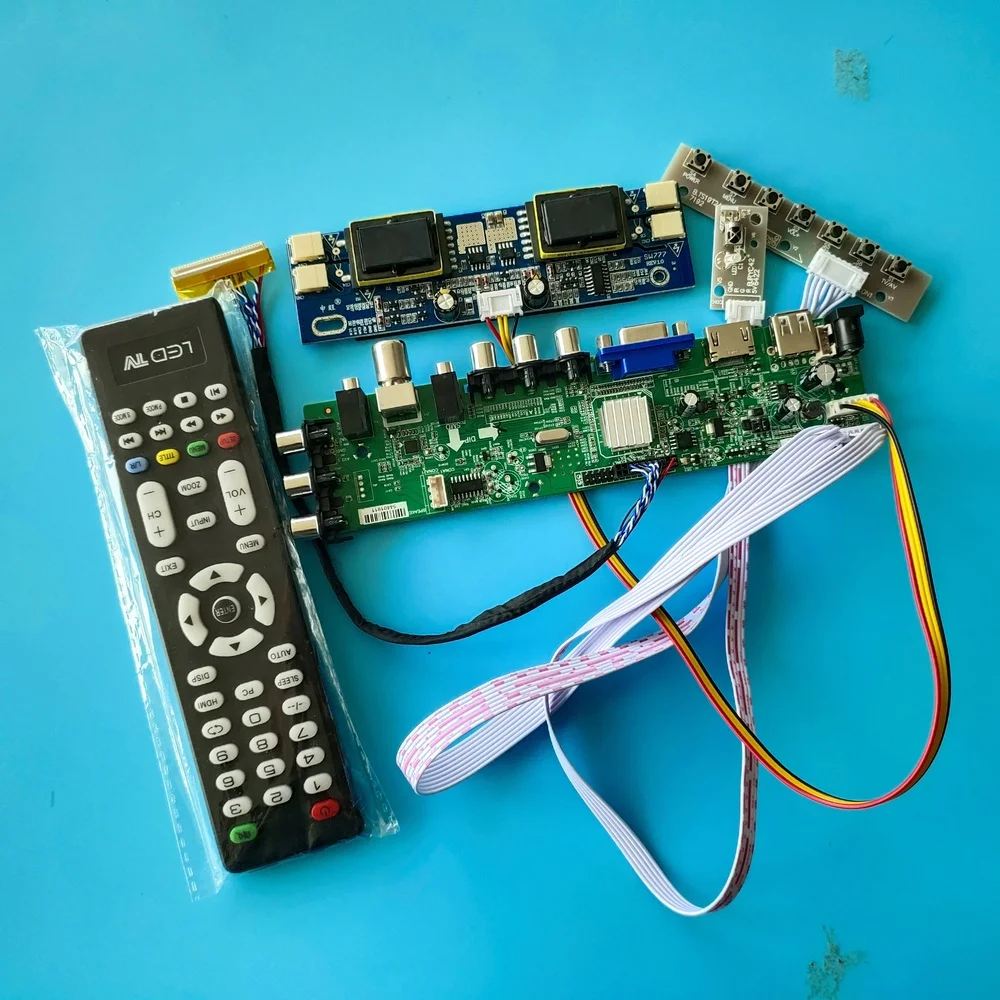 

Комплект для LM190E08-TLJ3/LM190E08-TLJ4 Плата контроллера HDMI VGA AV TV 1280X1024 30-контактный 4 цифровых ЖК-панелей CCFL с пультом дистанционного управления USB DVB-T