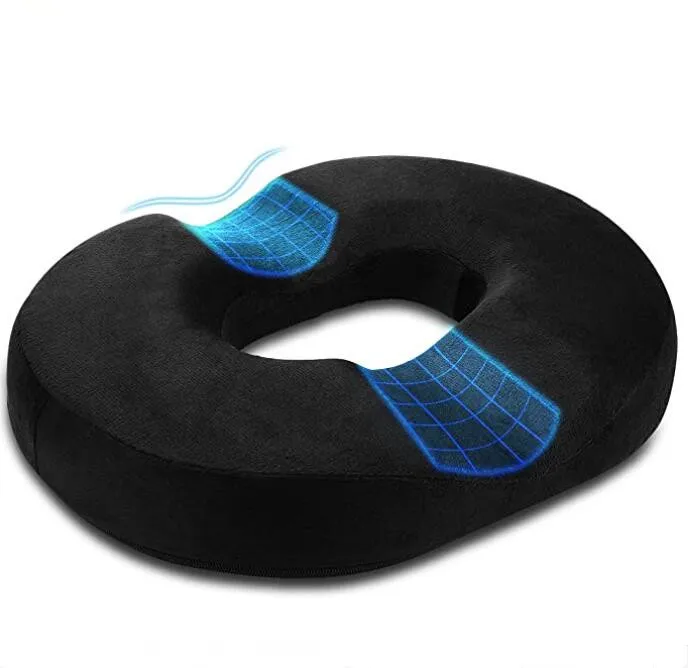 Memory Foam Donut Seat Cushion Comfort Sofa Tailbone Orthopedic Foam Anti Hemorrhoid Massage Tailbone Pillow for Car Office