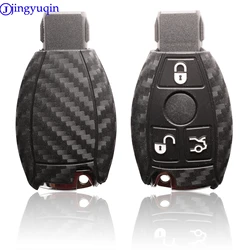jingyuqin 3 Buttons Silicone Car Key Case For Mercedes Benz CLS CLA GL R SLK AMG A B C S Class Procted