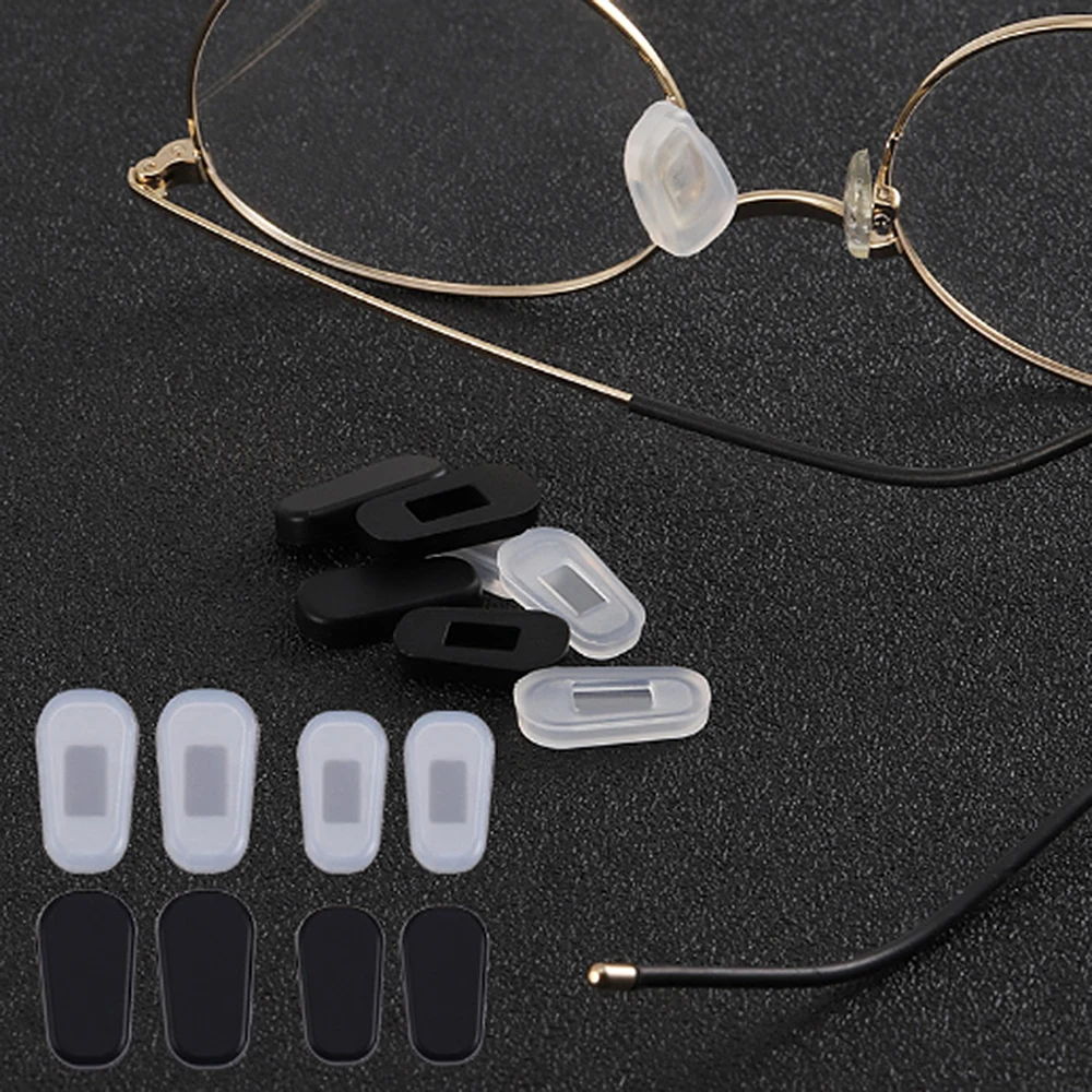 

10Pairs(20pcs) 10x18mm 9x17mm Silicone Nose Pads for optical Eyewear Glasses Accessories insert nose pad