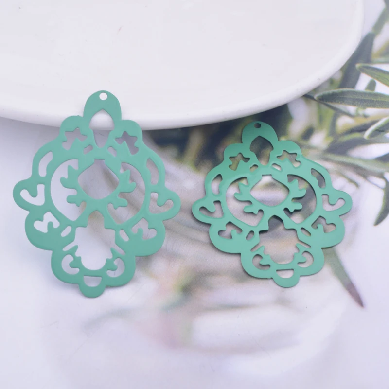 30 Stück AB6146 33*41mm Messing-Geometrie-Anhänger DIY Quasten Ohrring Anhänger Hängender Schmuck Dekoration – Detail 8