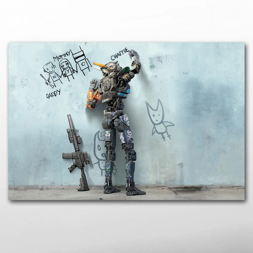 Chappie robot movies Wall Art Posters Canvas Prints Artwork paintings for Living Room Decor