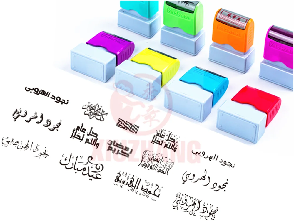 Dostosowane światłoczuły podpis znaczek rosyjski arabski hebrajski kreskówka nazwa znaczek firma Logo Scrapbooking pamiętnik karty ślub