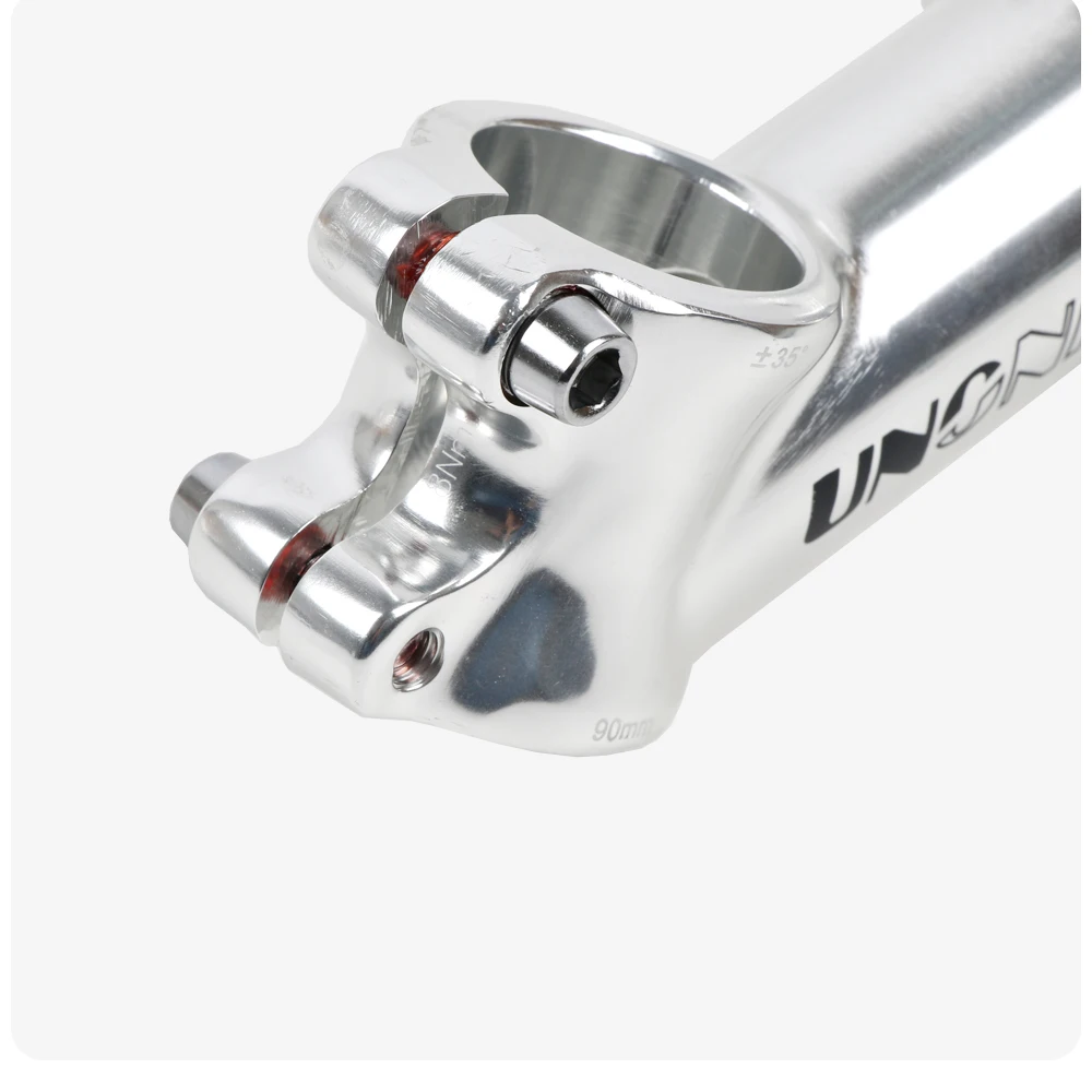 UNO Ultra Light Bike Stem Silver 7 / 17 / 35 Derajat 60 / 70 / 90 / 110 / 120/130Mm MTB Mountain Road Bike Handle Riser