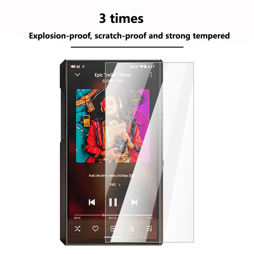 9H Premium Protective Tempered Glass for Fiio M11 Plus LTD 5.5inch MP3 Scratch-Proof Screen Protector Front Back Film