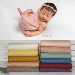 Newborn Props for Photography Basket Stretch Wraps Baby Blanket Photo Shoot Accessories Baby Swaddle Wrap Photoshoot Props