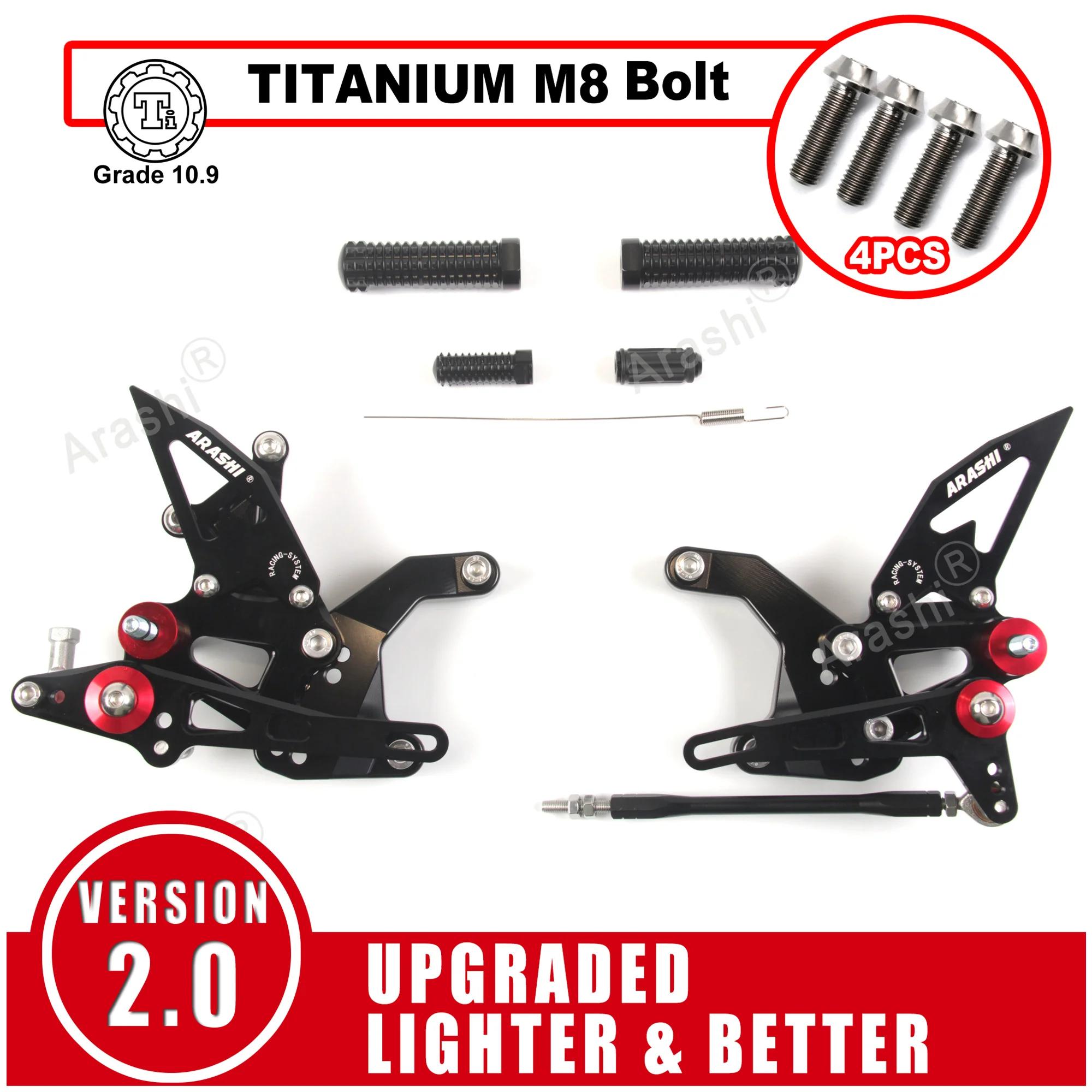 Arashi Voor KAWASAKI Z900 ZR900 2017-2019 CNC Motorfiets Verstelbare Voetsteun Achtersets Race Voetsteunen Z-900 ZR-900 2018 2019