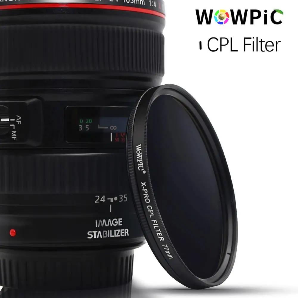 WOWPIC 55 مللي متر X-PRO CPL تصفية PL-CIR الاستقطاب متعددة طلاء تصفية ل DLSR 55 مللي متر عدسة ل نيكون كانون بنتاكس سوني DSLR كاميرا