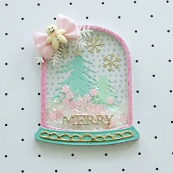 KLJUYP Christmas Snow Globe Dome Shaker Metal Cutting Dies for Scrapbooking/photo album Decorative Embossing Paper Card