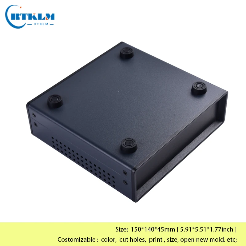 DIY Electronic Project Box Iron Metal Box Iron Junction Box Iron Housing Distribution Box ABS Plastic Panel 150*140*45mm