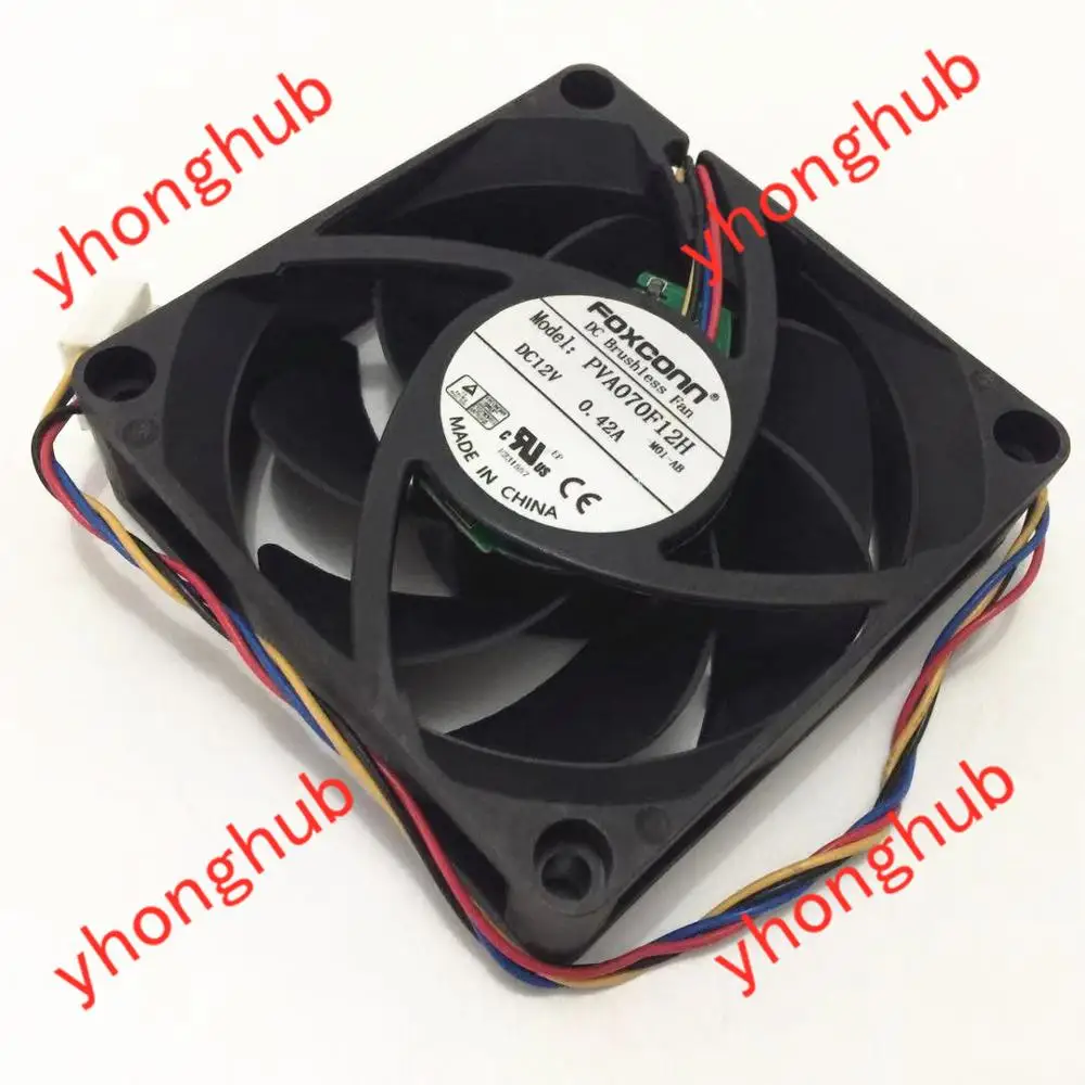 

Foxconn PVA070F12H M01-AB DC 12V 0.42A 4-Wire 70x70x20mm Server Cooling Fan