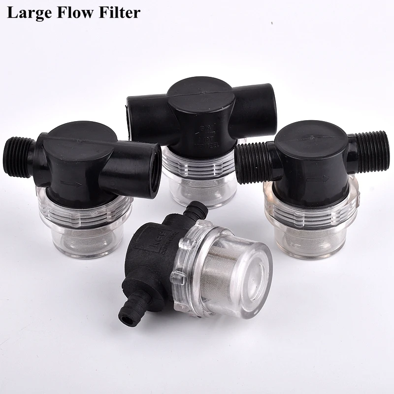 3/8 1/2 Inch Garden Watering Filter Irrigation Large Flow Filter Pipe Connector Aquarium Water Pump Strainer Hose Pagoda Joint