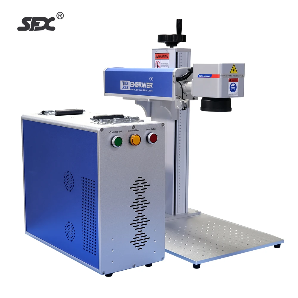 Laser engraver marking machine fiber laser marking machine MoPA SFX 60 W fiber laser marking machine
