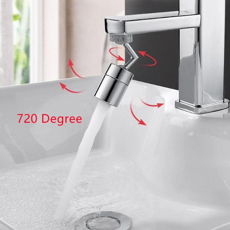 Universal Splash Filter Faucet Spray Head Water Outlet Faucet Extender Bubbler Sprayer, Kitchen Bathroom Accessories, 720 Degree