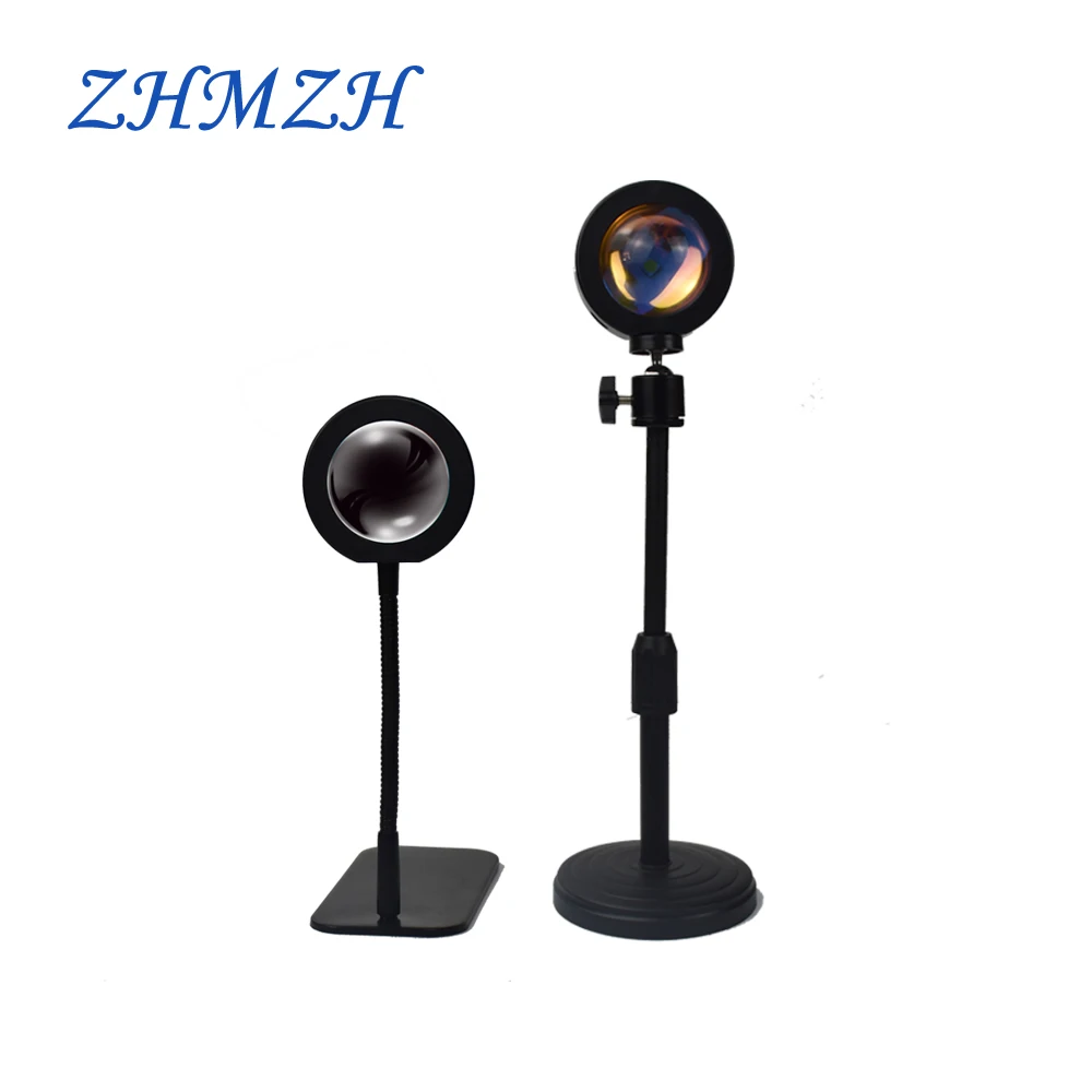 ZHMZH USB Sunset Lights Atmosphere Lamp Rainbow Lamp Projection lamps 2A Night Light Lifting style Adjustable Ambient Light 6W