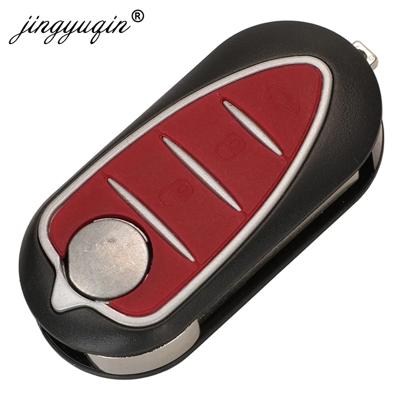 jingyuqin Remote Flip 3 Buttons Car Key Fob For Alfa Romeo Mito 2008-2015 Giulietta 2010-2016 433Mhz ASk ID46-7946 Auto Keys