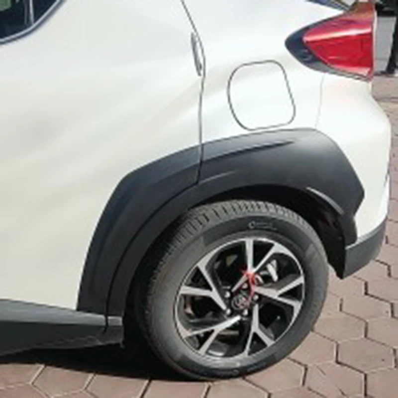 Dla Toyota C-HR CHR 2016-2022 czarny elastyczny nadkola koła sztuczne rzęsy łuki akcesoria samochodowe — zdjęcie 6