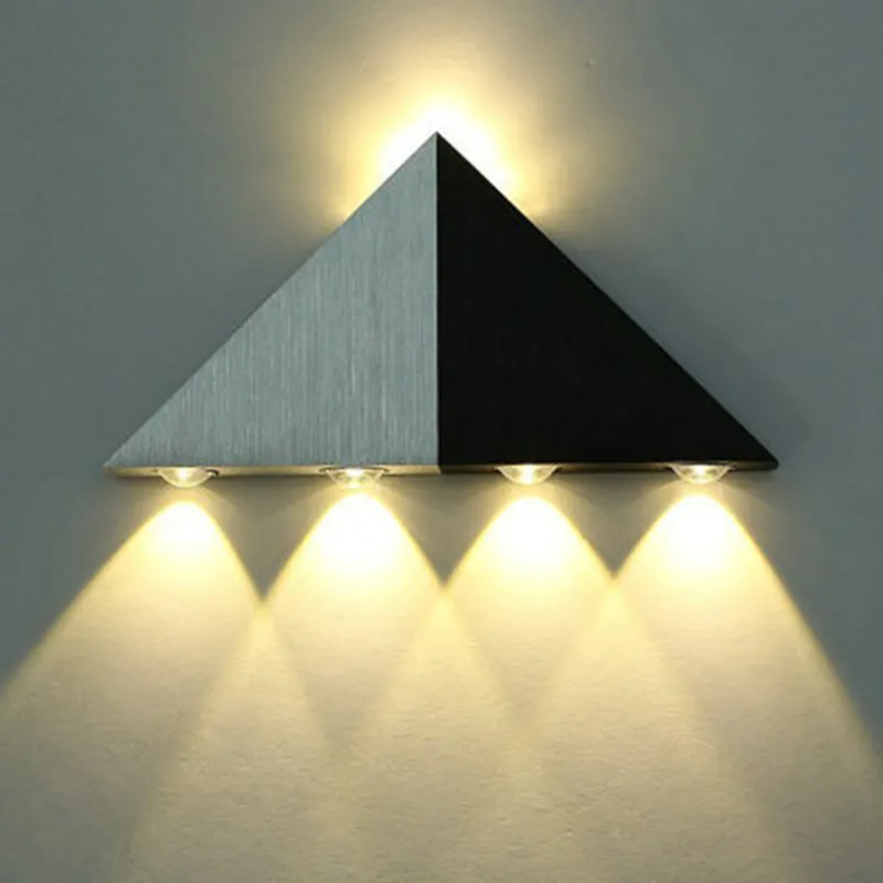 

5W Wall Lamp Led Aluminum Indoor Up Down Triangle Shape Modern For Home Stairs Bedroom Bedside Bathroom Light AC85-265V Dimmabe