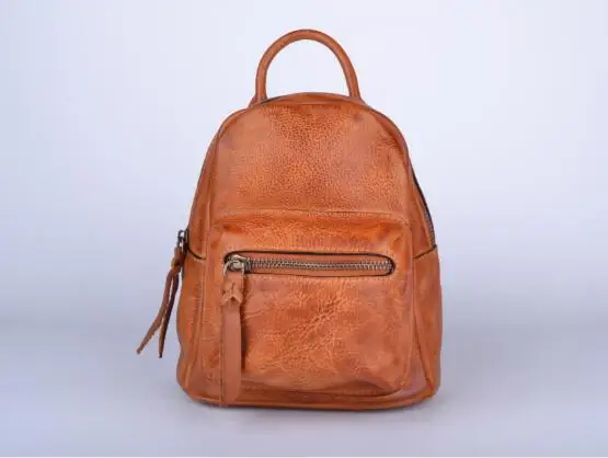 121 High quality women genuine leather cow skin soft small backpack school bag