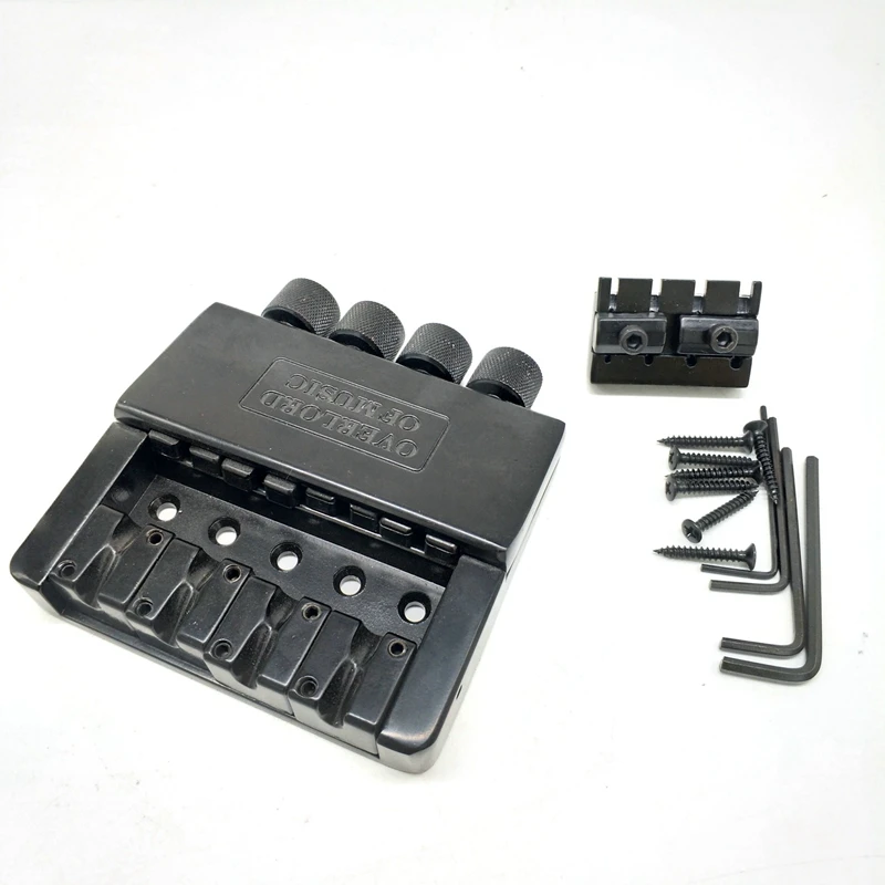 1 Set 4 String Headless Bass Guitar Bridge System Electric Bass Part for Headless Electric Bass Replacement