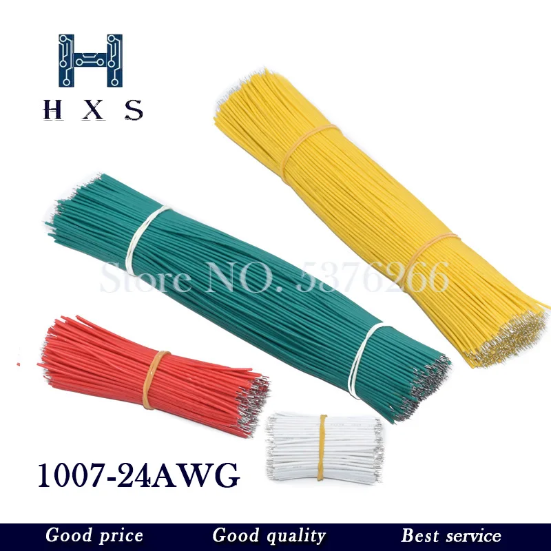 120PCS UL1007 24AWG Breadboard Jumper Cable Wires Kit 8cm Fly Jumper Wire Cable Tin Conductor Wires 5 Colors PCB Solder Cable