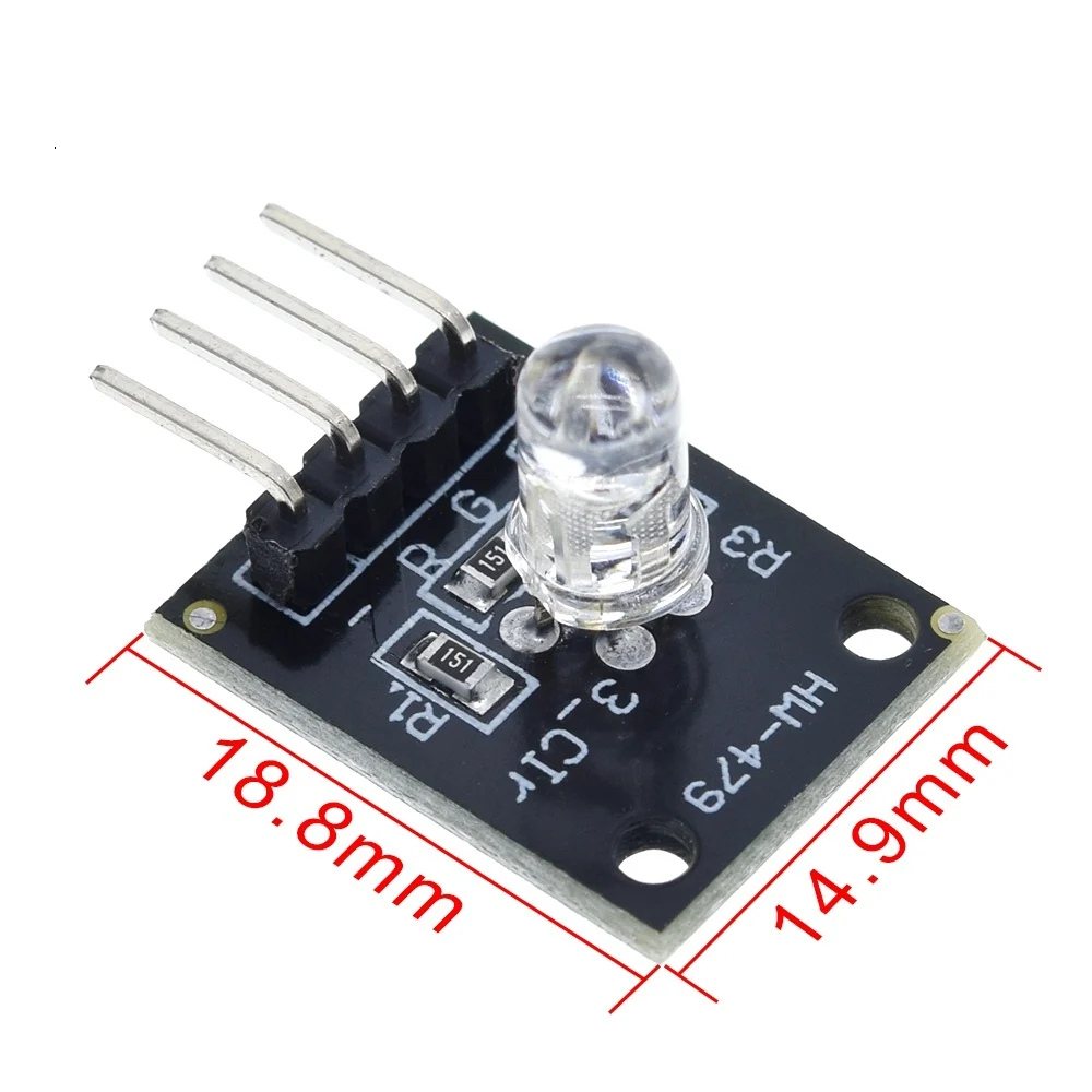 TZT Smart Electronics FZ0455 4-Pin KEYES KY-016 Dreifarbiges RGB-LED-Sensormodul für Arduino DIY Starter Kit KY016 – Detail 2