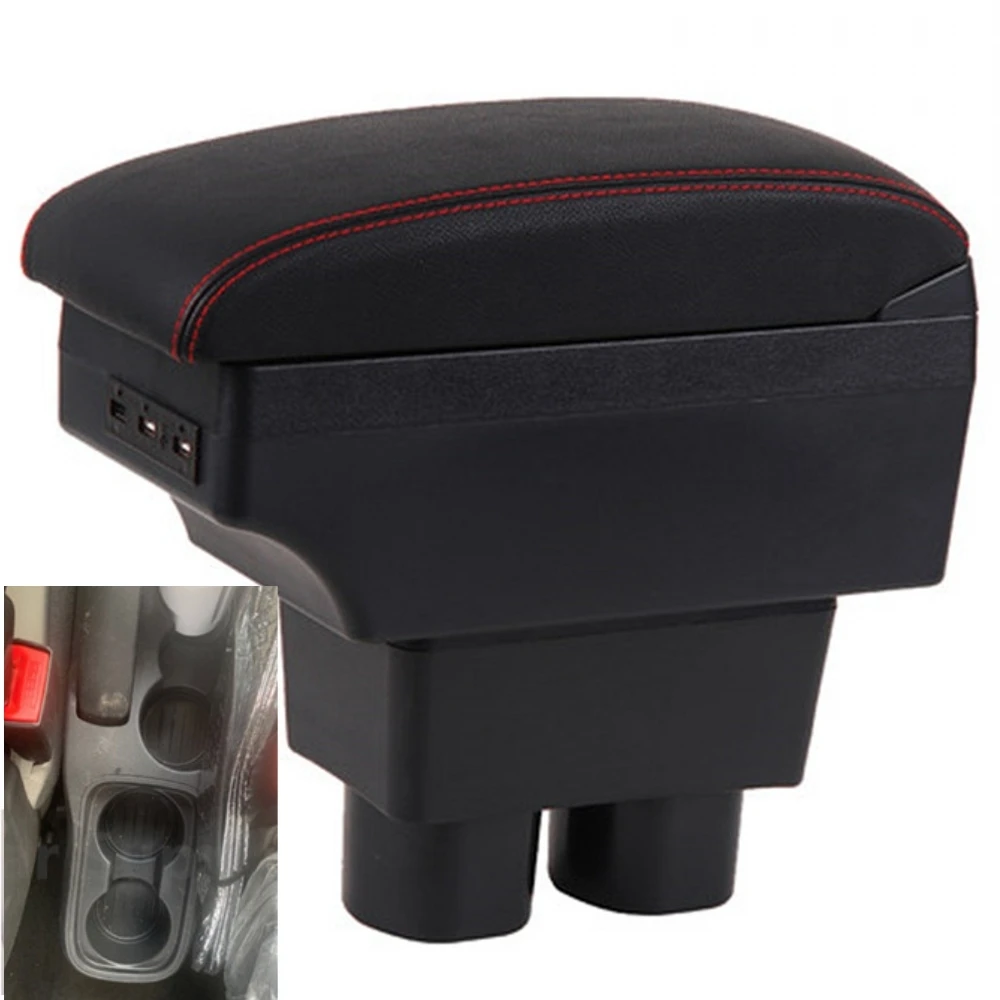 

For Ford Figo Armrest Box Car Center Console Storage Space Case Elbow Rest with Cup Holder USB Interface