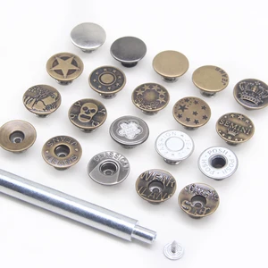 10pcs 17mm thời trang bằng đồng kim loại oceo nút bằng đồng 10 Bán hàng chính Botoes Retro - №10