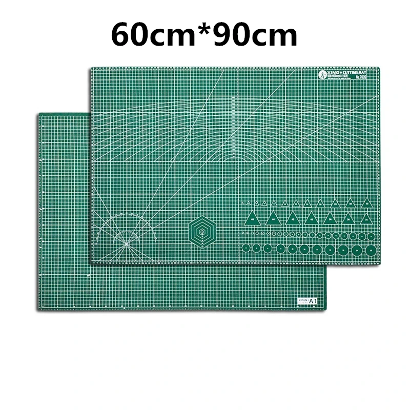 A1 60 ซม.× 90 ซม.ตาราง Double-Sided Self-healing PVC ตัด Patchwork Pad ศิลปินคู่มือประติมากรรมเครื่องมือบ้านแกะสลัก BOARD