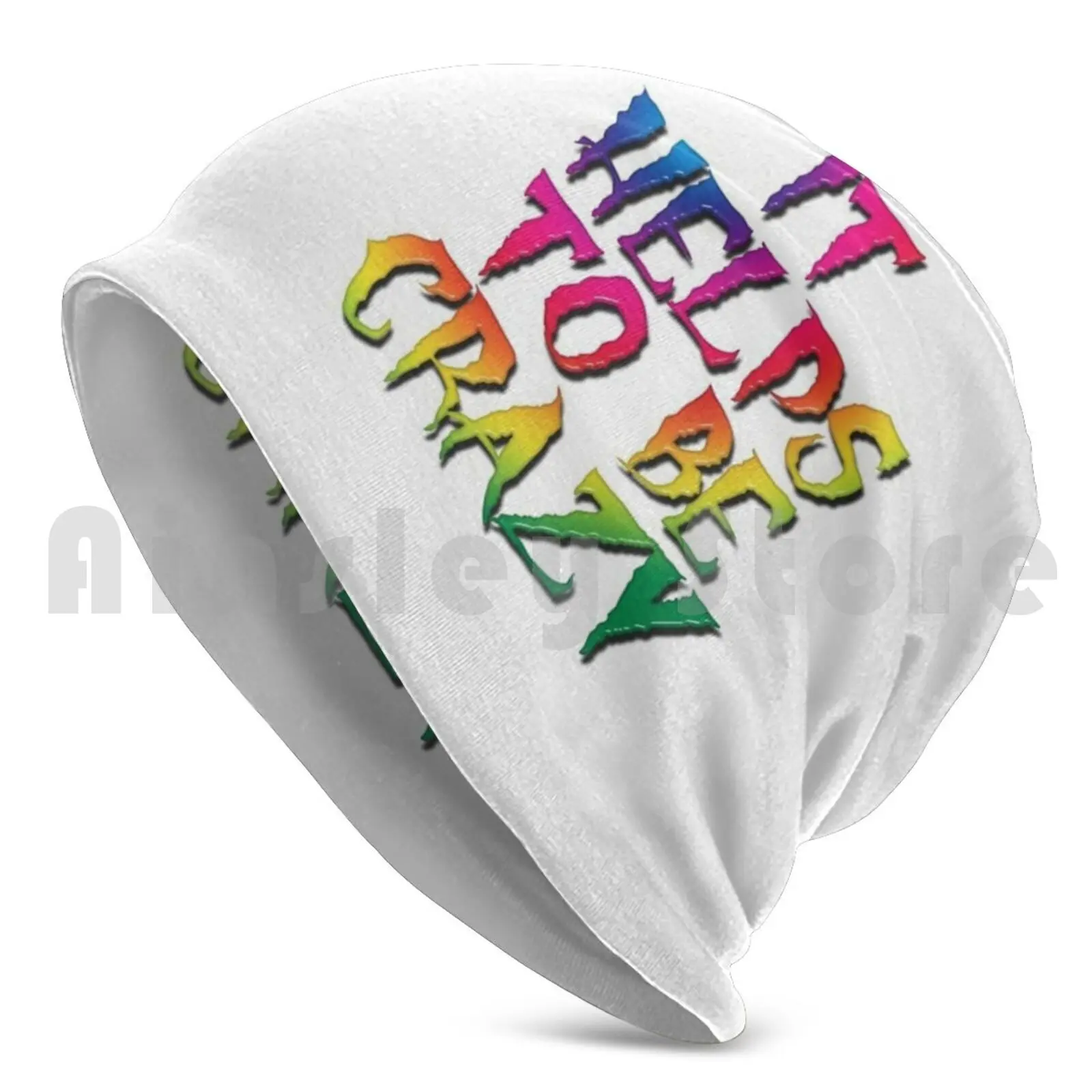 It Helps To Be Crazy Beanie Hedging Cap DIY Print Cushion Crazy Helps Mad Multicolour Words Statement Insane Personality