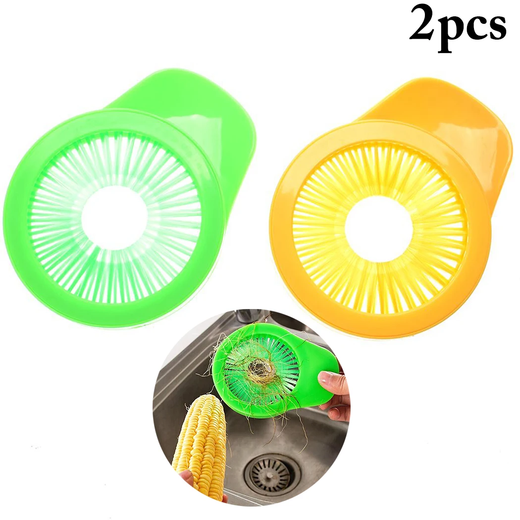 2pcs Creative Vegetable Brush Multi-Purpose Corn Silk Remover Fruit Cleaning Brush Kitchen Fruit And Vegetable Tools