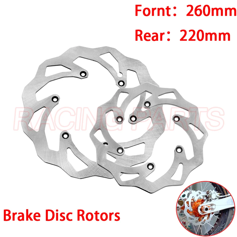 

260/220mm Front Rear Brake Discs Rotors For KTM SX XC 125 150 250 350 450 EXC XCW 125 150 250 350 450 530 1998-2020