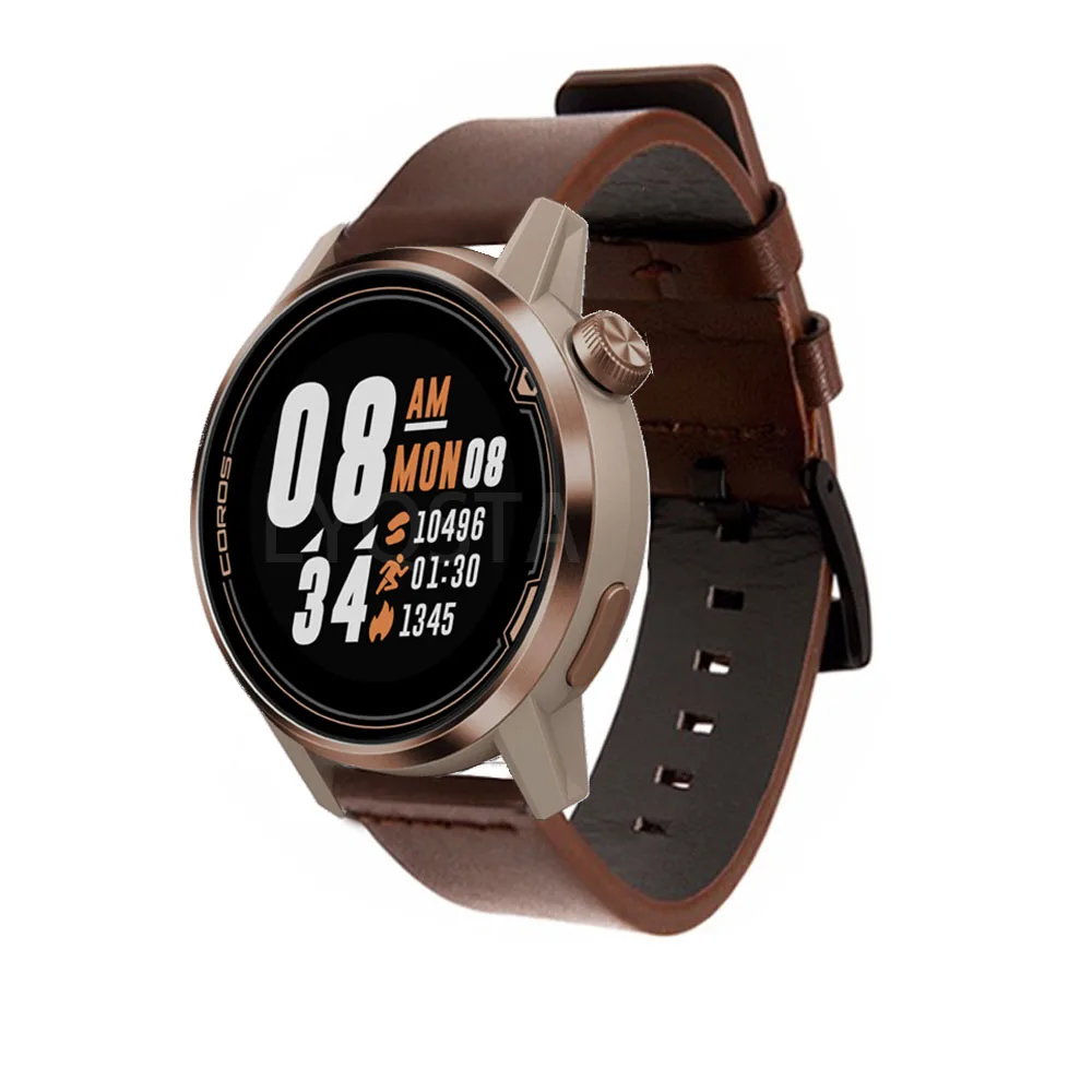 Couro genuíno 20mm 22mm pulseiras cinta para coros apex pro/coros 42mm 46mm/pace 2 pulseira wirstand rapidamente instalar