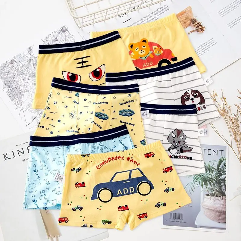 12Pcs Cotton Underwear for Boys Cute Cartoon Monkey Baby Boy's Boxer Children Underwear kids boy shorts boys underpants 2-10Y