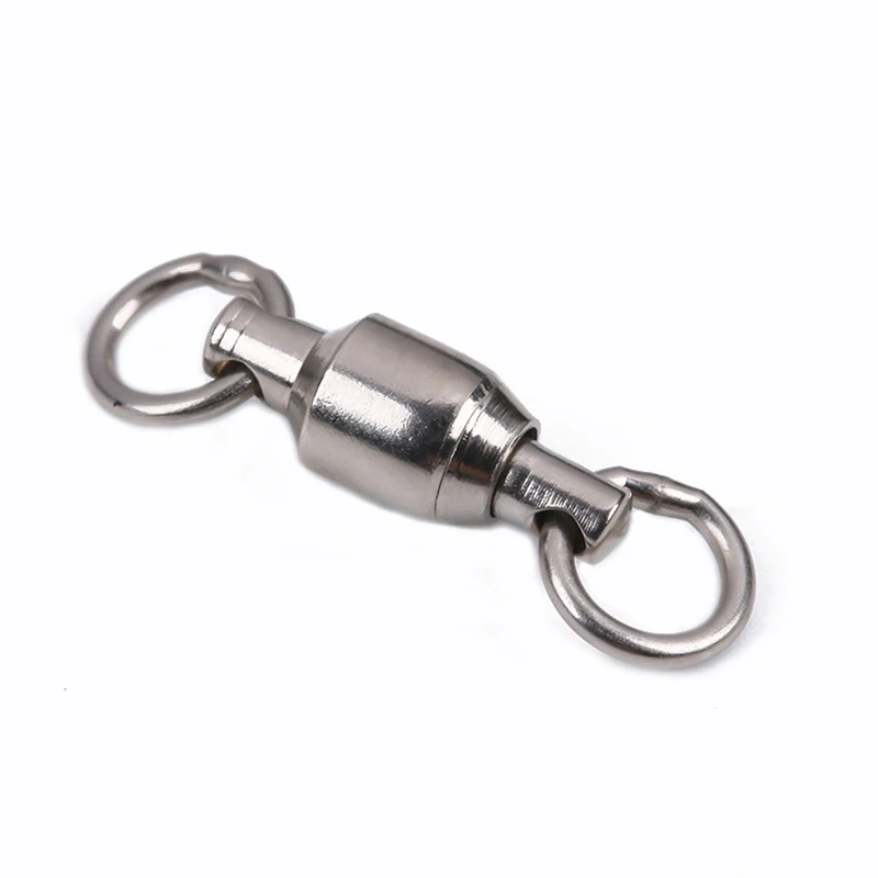 Wholesale Solid Ring Ball Copper Bearing Rolling Swivel Connector Barrel Sea Boat Fishing Accessories Fishhook Accessories Pesca