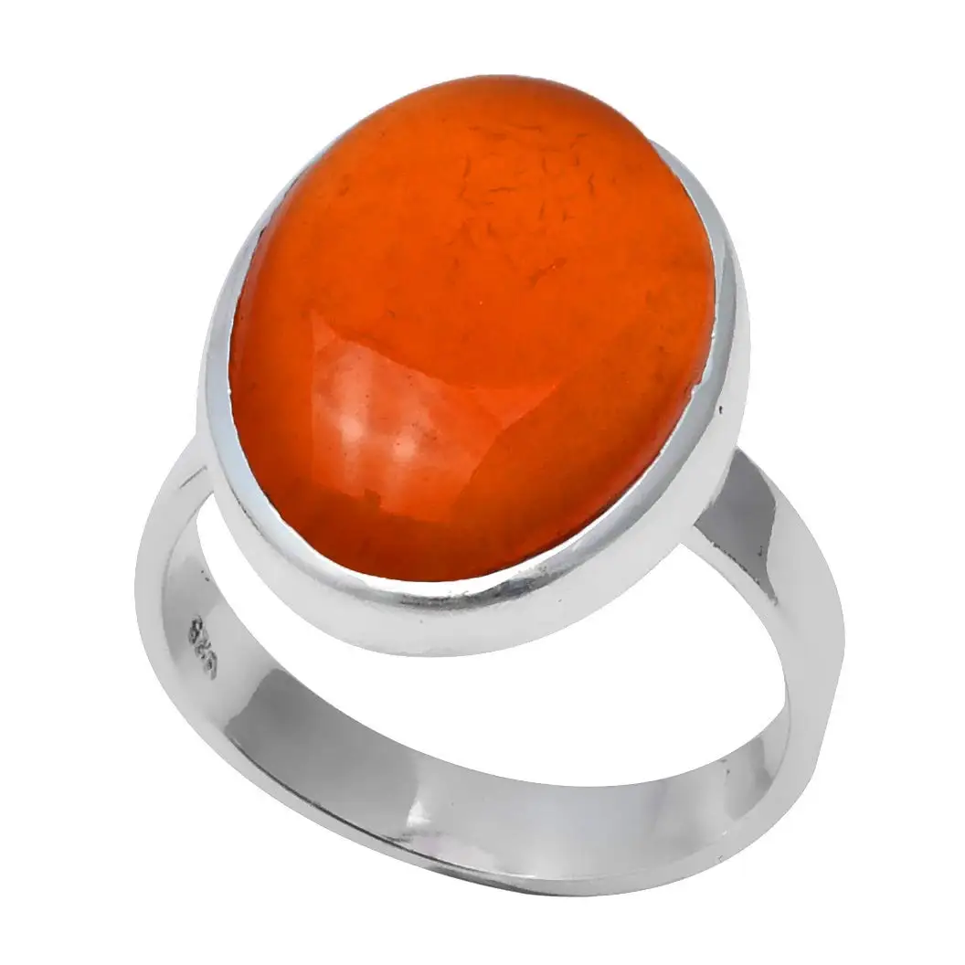 

Genuine Carnelian Ring 925 Sterling Silver,USA Size :7.5, 2SR0177