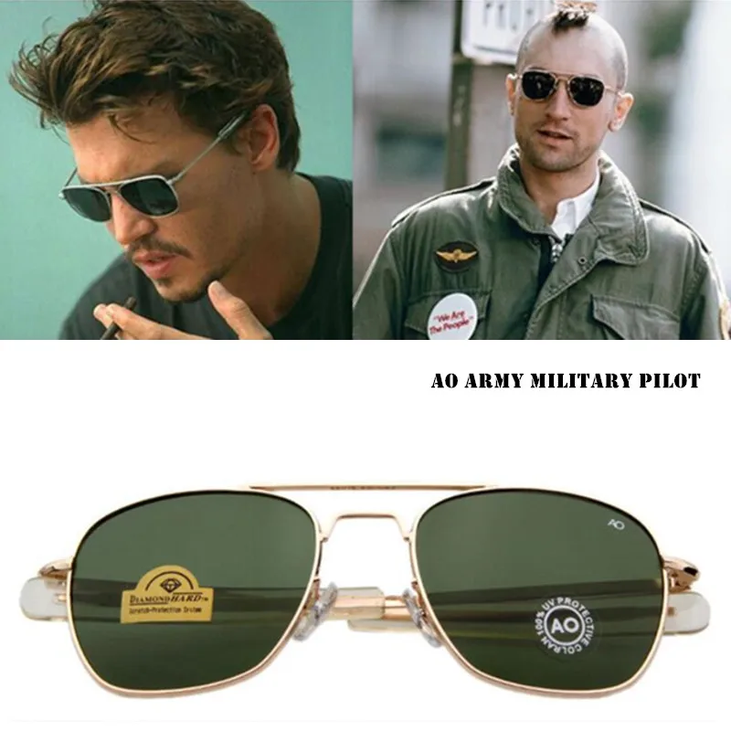 Aviation Sunglasses Men women 2021 vintage brand designer American Army Military Optical AO Sun Glasses Oculos de sol masculino