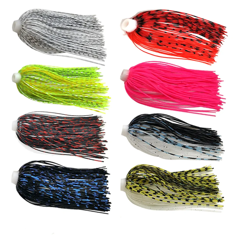 5 teile/los 88 Stränge 70mm Silica gel Röcke Elastische loch Regenschirm röcke Angeln Zubehör Buzzbaits Spinner Buzz Köder – Detail 2