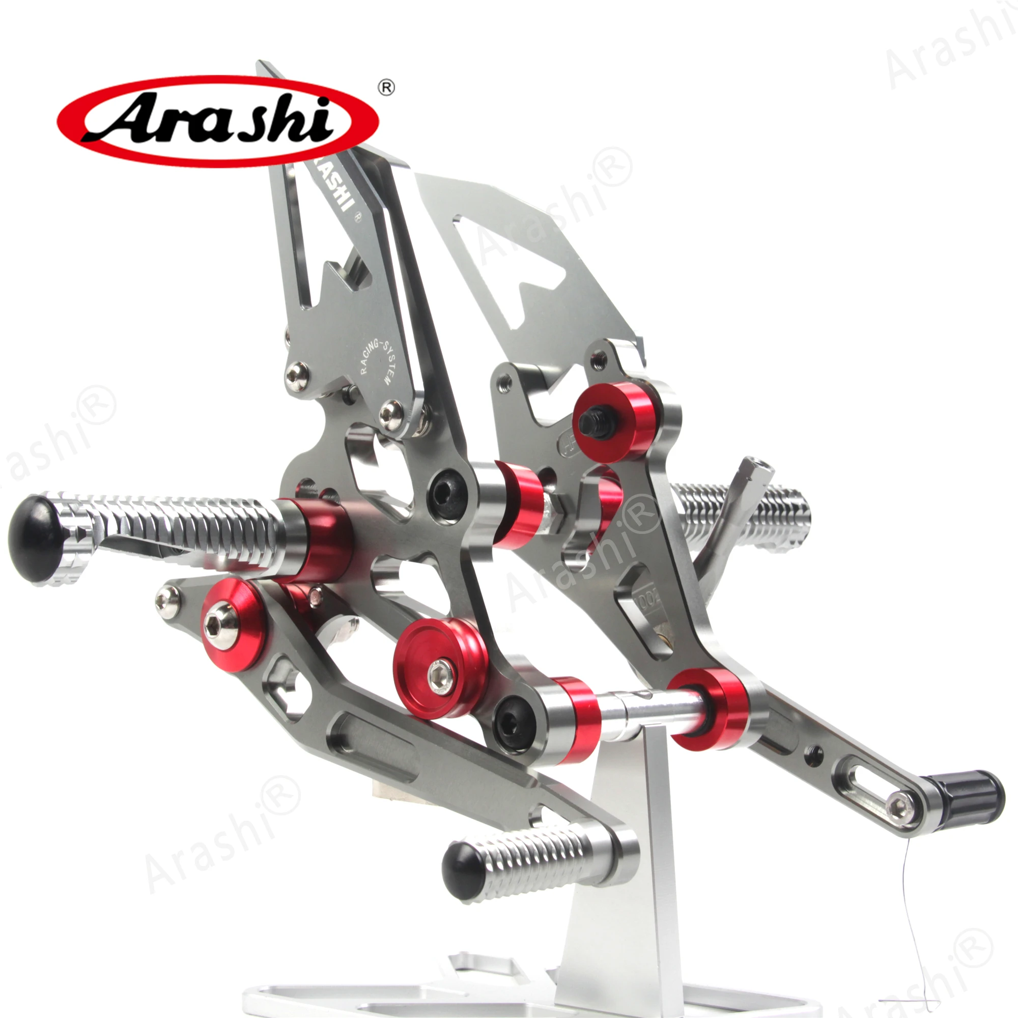 Arashi CNC Adjustable Footrest Foot Pegs Pedals For YAMAHA MT07 FZ07 2014 2015 2016 2017 2018 2019 2020 2021 2022 Rider Rearset