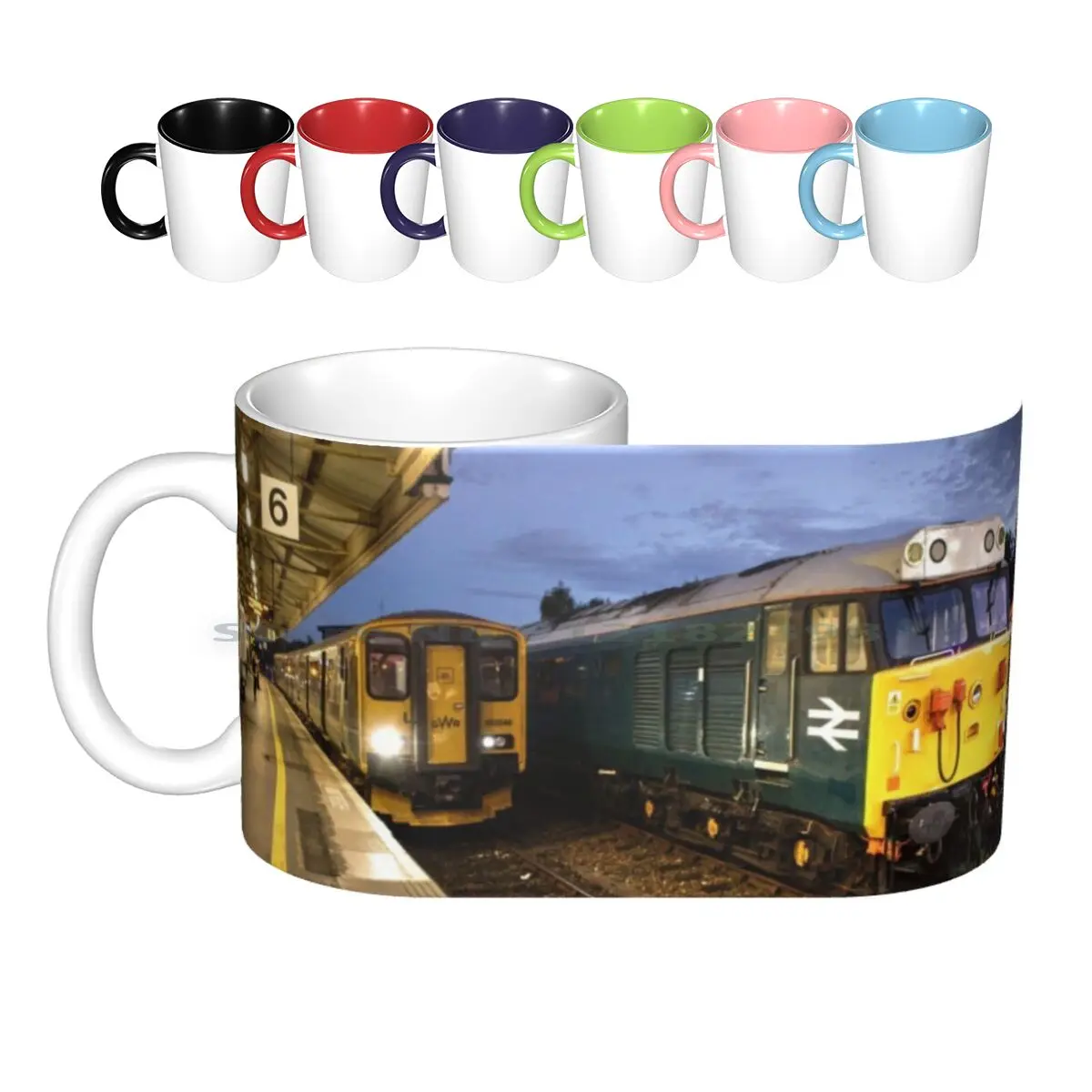 Exeter Vacuum Ceramic Mugs Coffee Cups Milk Tea Mug Thunderer 50008 Class 50 150 Sprinter Trains Railway Br British Railways