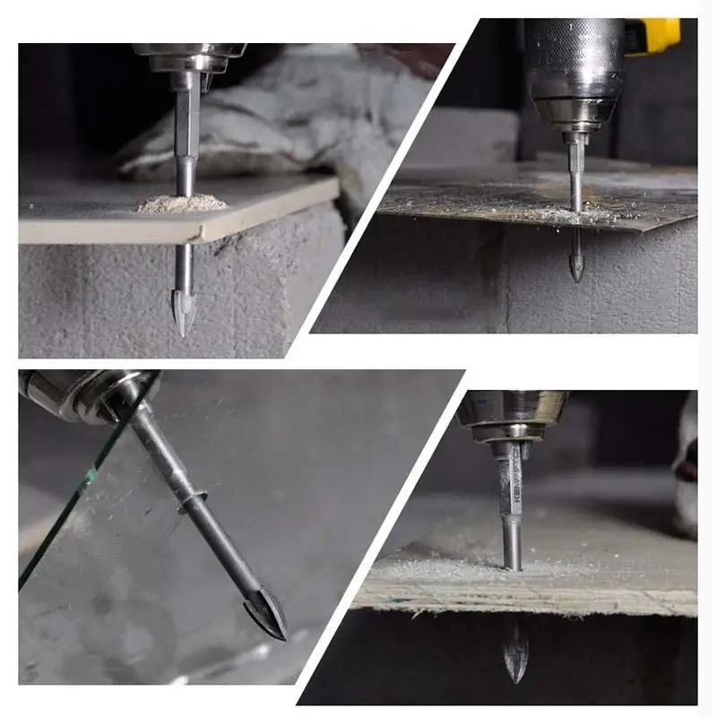 Herramienta de perforación Universal eficiente, herramientas de utilidad de alto rendimiento, punta de broca de aleación cruzada multifuncional para