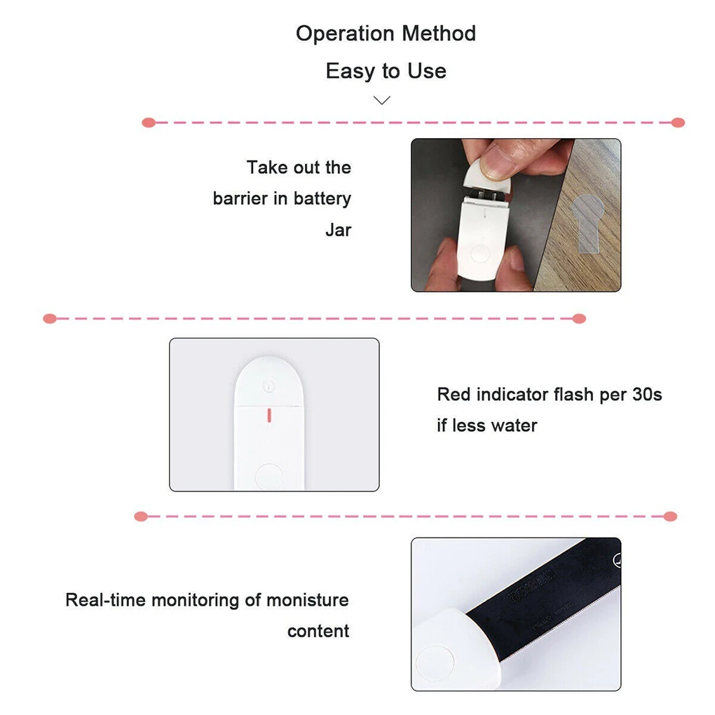 Hot 1PC Soil Moisture Sensor Monitor Waterproof Indicator Light Soil Hygrometer Humidity Plants Flowers Moist Testing Instrument