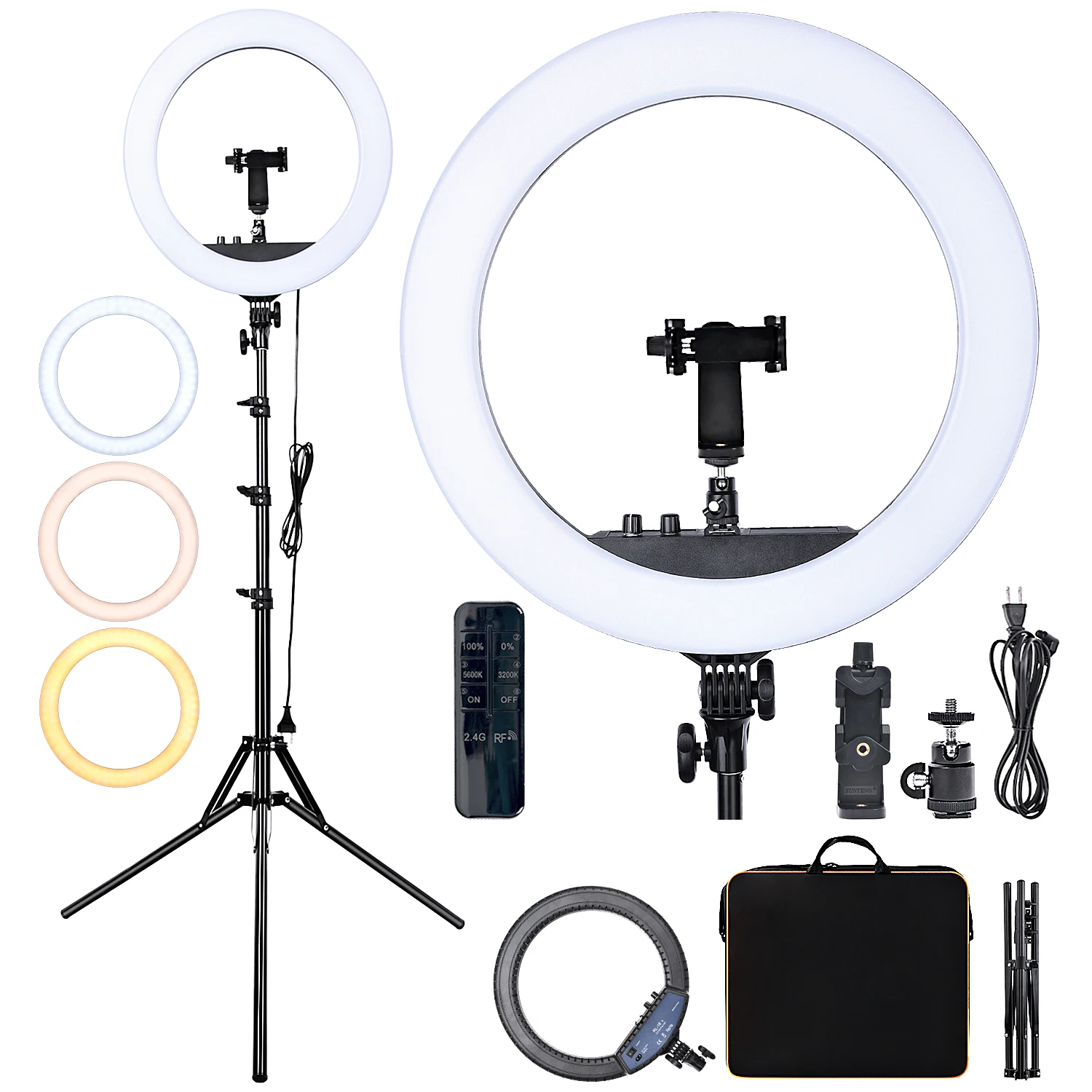 Fusitu RL-18II Led Ring Light Dimmable Photographic light Ring Lamp with Tripod Stand And Remote control for youtube makeup