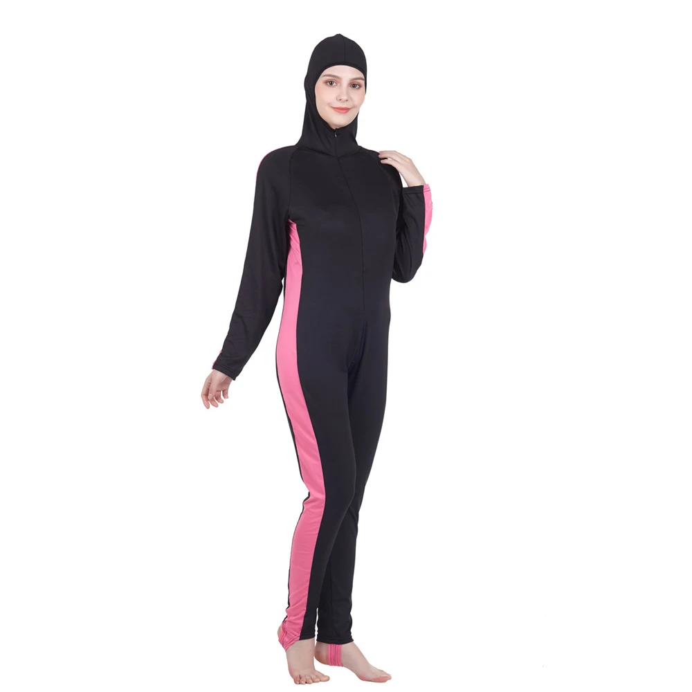 Traje de baño de cobertura completa para mujer, traje de buceo de retales, novedad