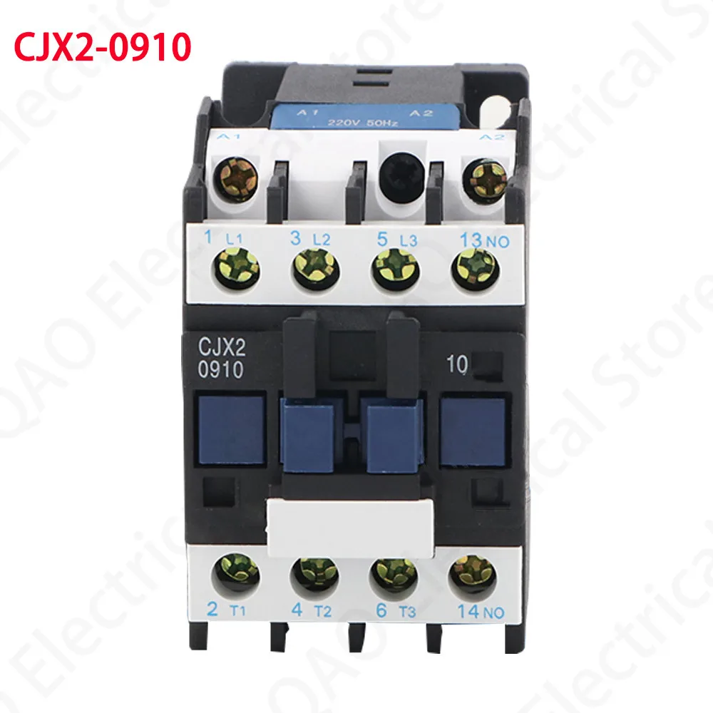 LC1D AC Contactor CJX2-0910 9A NO 3-Phase DIN Rail Mount Electric Power Contactor 24V 36V 110V 220V 380V