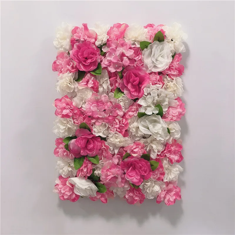 Roze Zijde Roos Bloem Muur Kunstbloem Achtergrond Paneel voor Bruiloft Baby Douche Verjaardag Thuis Feestdecoratie Kamer Decor