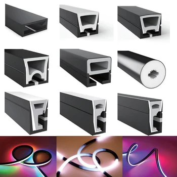 WS2812B WS2811 SK6812 LED Neon halat boru 5050 esnek LED şerit ışık için silika jel yumuşak lamba tüpü IP67 dekorasyon için su geçirmez