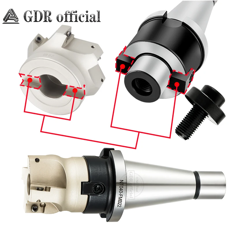 Portaherramientas de fresado facial, soporte de herramientas NT FMB ISO30, ISO40, NT30, NT40, MT50, FMB16, FMB22, FMB27, FMB32, FMB40, nt, fmb